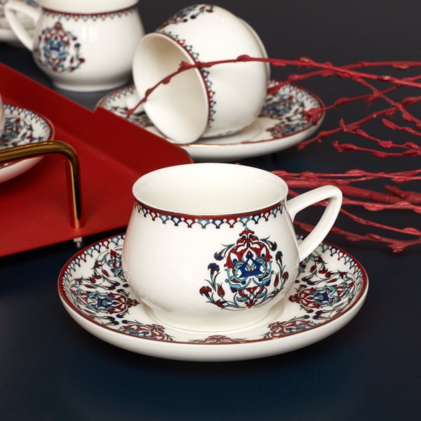 Karaca Nakkaş 6 Kişilik Kahve Fincanı Takımı 90 ml