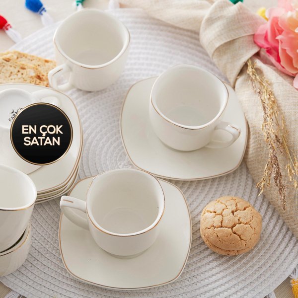 Karaca Nina 6 Kişilik Kahve Fincan Takımı 80 ml