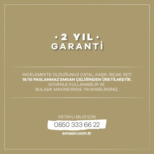 Emsan Prime Penta Gold 84 12 Kişilik Parça Çatal Kaşık Bıçak Seti Lüks Kutulu