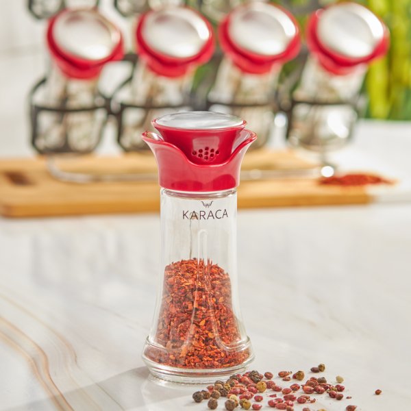 Karaca Nori 9 Parça Baharat Takımı Red