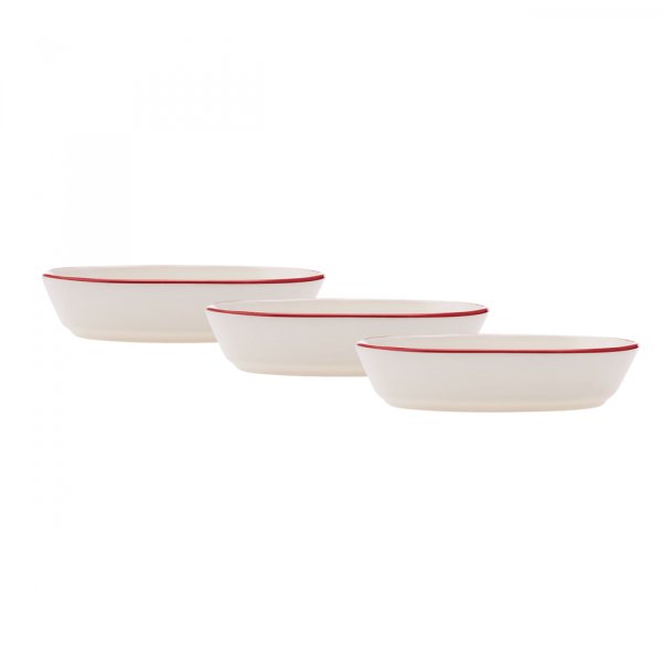 Emsan Salve 3 Parça Oval Çerezlik Kırmızı
