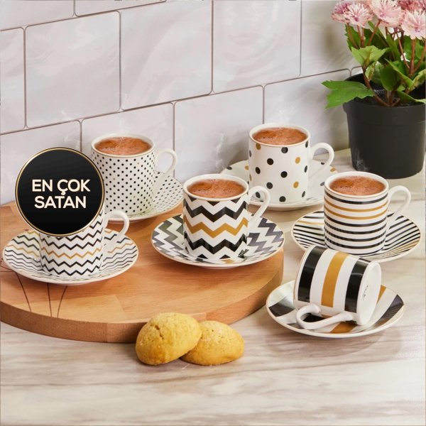 Karaca Nossa 6 Kişilik Kahve Fincanı Takımı 80 ml