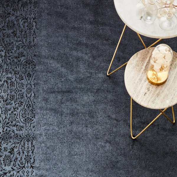 Kaşmir Halı Viskon Premium Damask Antrasit 160x230cm Halı