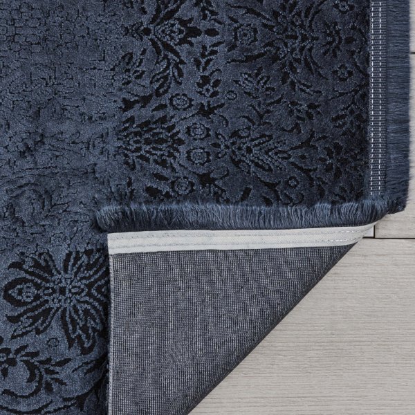 Kaşmir Halı Viskon Premium Damask Antrasit 160x230cm Halı