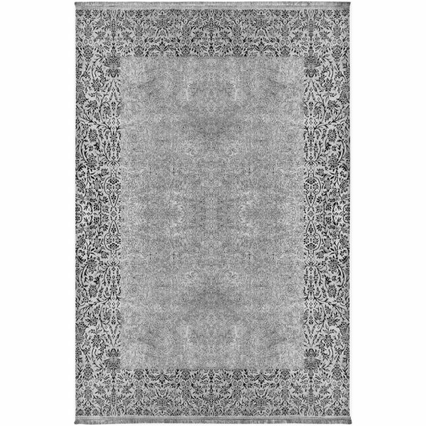 Kaşmir Halı Viskon Premium Damask Gri 200x290 cm
