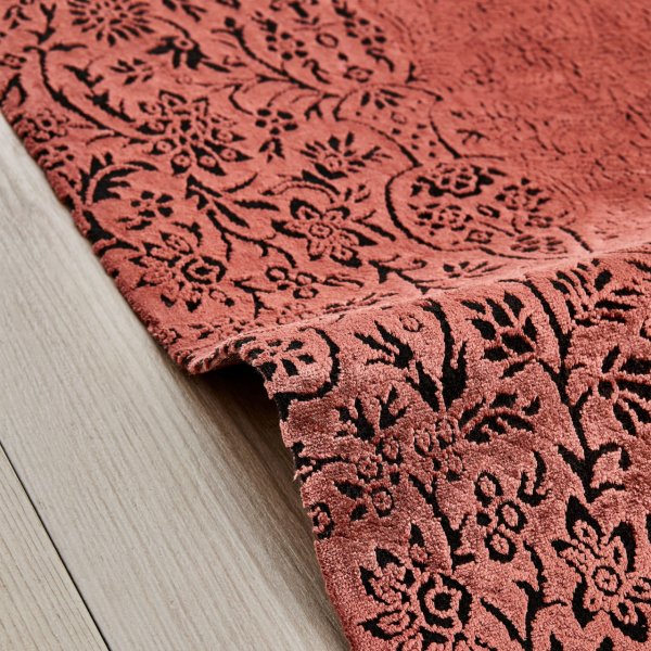 Kaşmir Halı Viskon Premium Damask Somon 160x230cm Halı