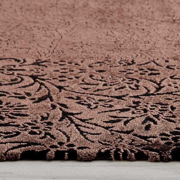 Kaşmir Halı Viskon Premium Damask Somon 160x230cm Halı