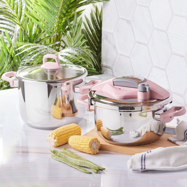 Karaca Perfect Pink Düdüklü Tencere Seti  4+6 Lt