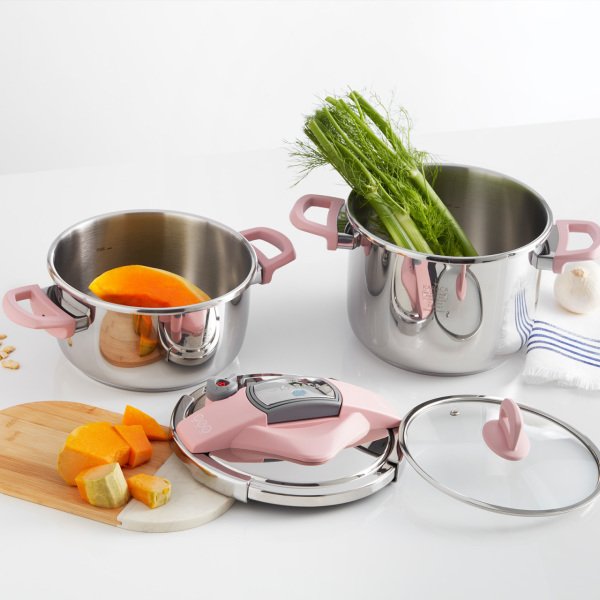 Karaca Perfect Pink Düdüklü Tencere Seti  4+6 Lt