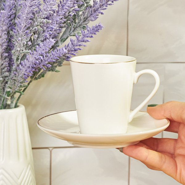 Karaca Eleta 6 Kişilik Kahve Fincan Takımı 90 ml