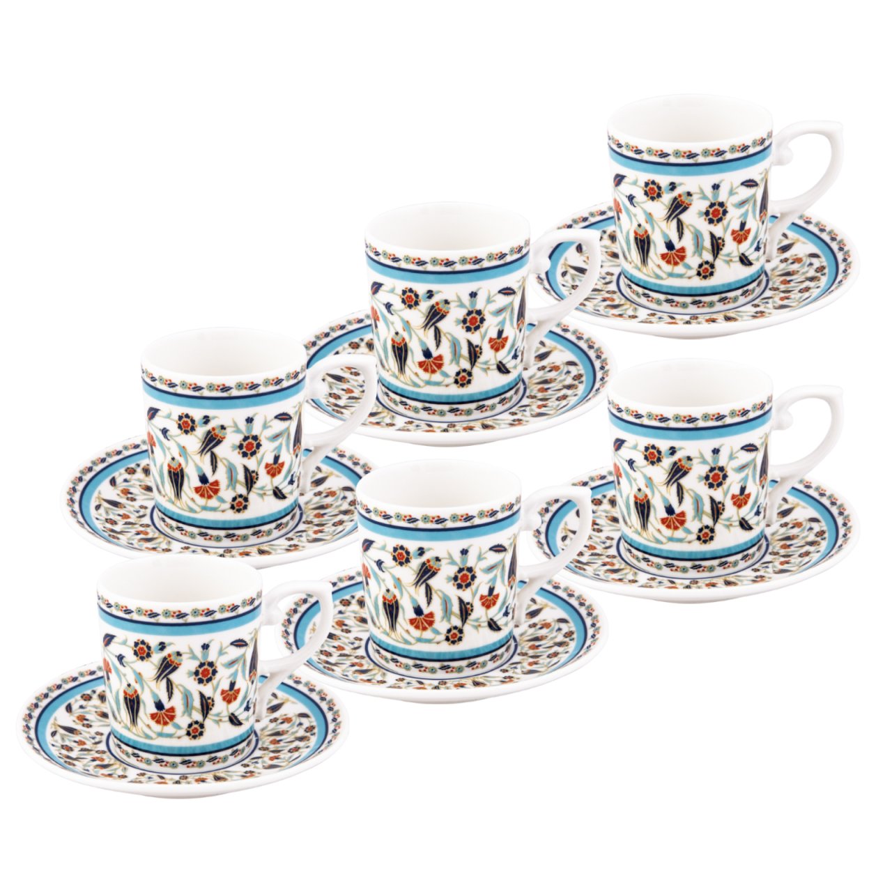 Emsan Tulipa 6 Kişilik Kahve Fincan Takımı 80 ml
