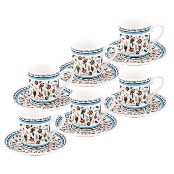 Emsan Tulipa 6 Kişilik Kahve Fincan Takımı 80 ml