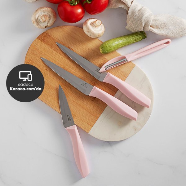 Karaca Peel Pink 4 Parça Bıçak Seti