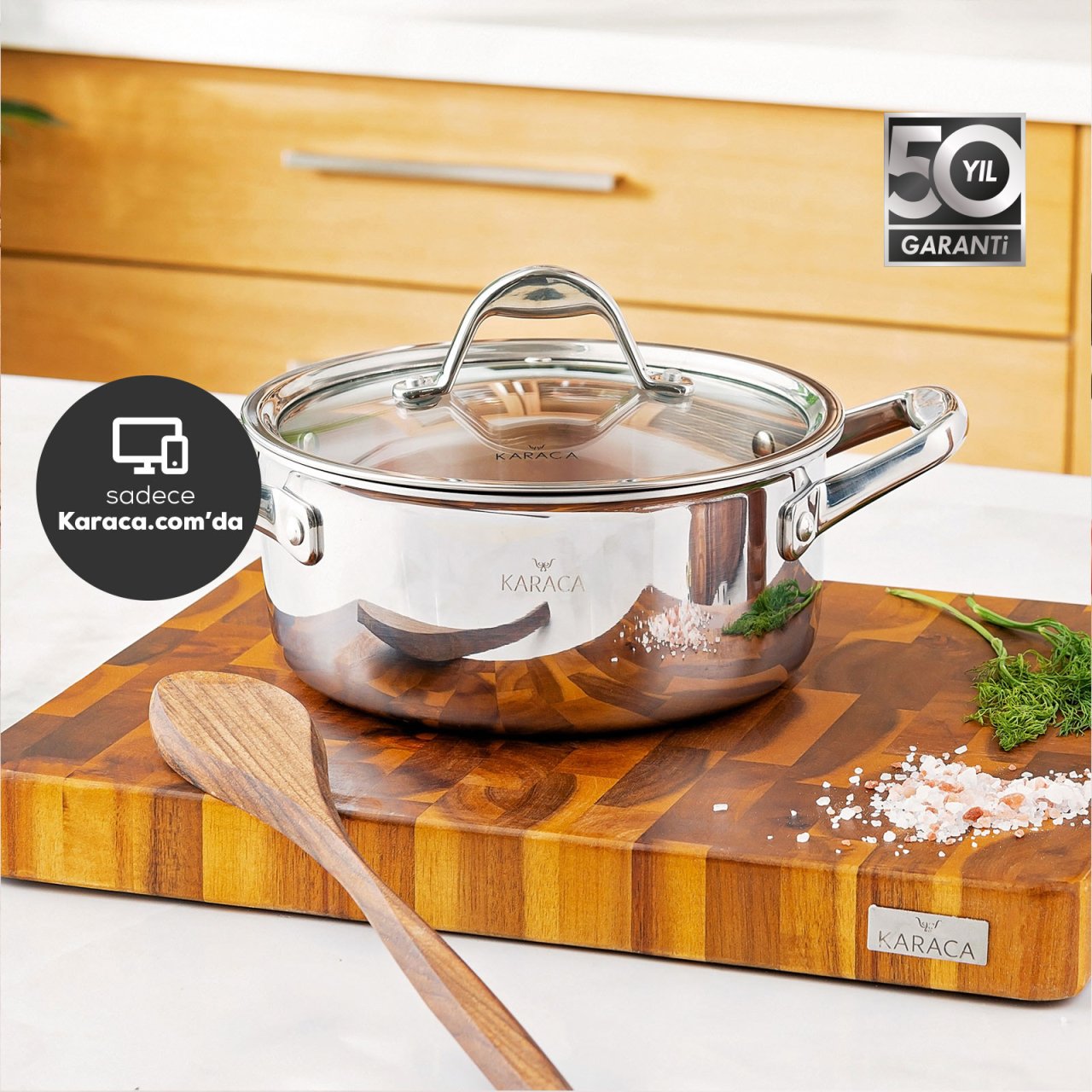 Karaca Power Steel 3Ply Petekli Tencere 20 cm 2,6 Lt