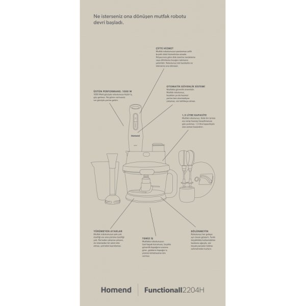 Homend Functionall 2804h Mutfak Robotu