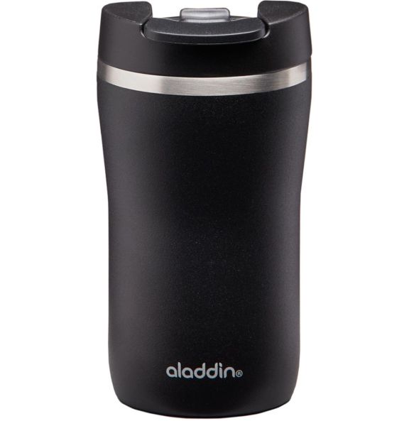 Aladdin Cafe Thermavac Leak-Lock Siyah Paslanmaz Çelik El Termosu Kupa 0.25 Lt