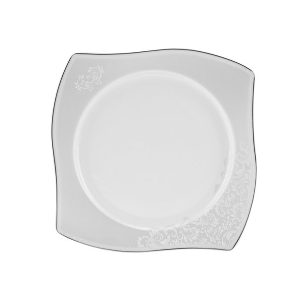 Karaca Fine Bone Tiara Platin 60 Parça 12 Kişilik Yemek Takımı Kare