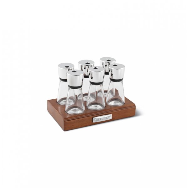 Cole And Mason 6lı Tahta Tepsili Baharatlık/Baharat Takımı