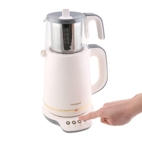 Homend Royaltea 1760h Konuşan Çay Makinesi Krem Gold