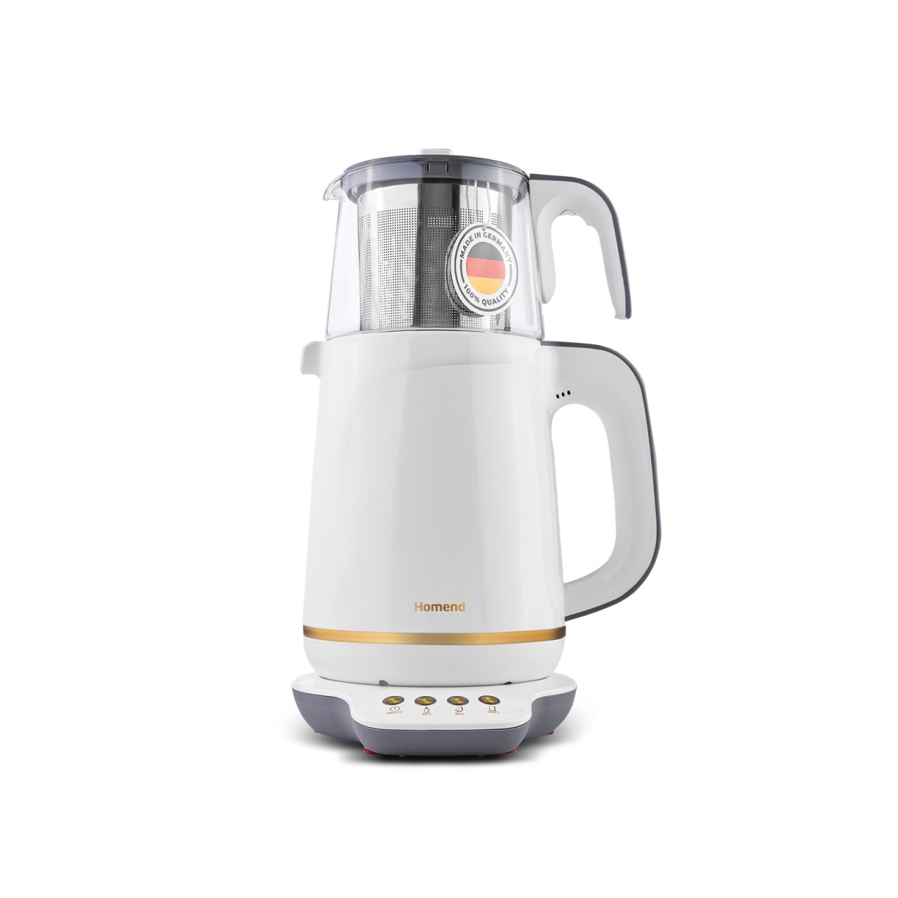 Homend Royaltea 1760h Konuşan Çay Makinesi Krem Gold