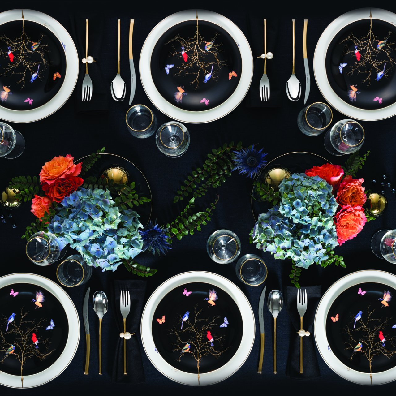 Karaca Fine Pearl Grace Black 58 Parça 12 Kişilik İnci Yemek Takımı