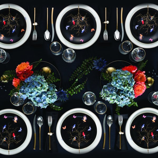 Karaca Fine Pearl Grace Black 58 Parça 12 Kişilik İnci Yemek Takımı