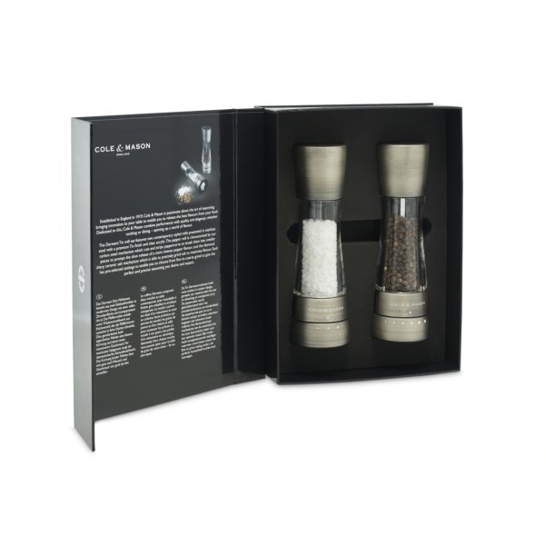 Cole and Mason Derwent Titanyum 190mm Tuz Biber Değirmen Seti