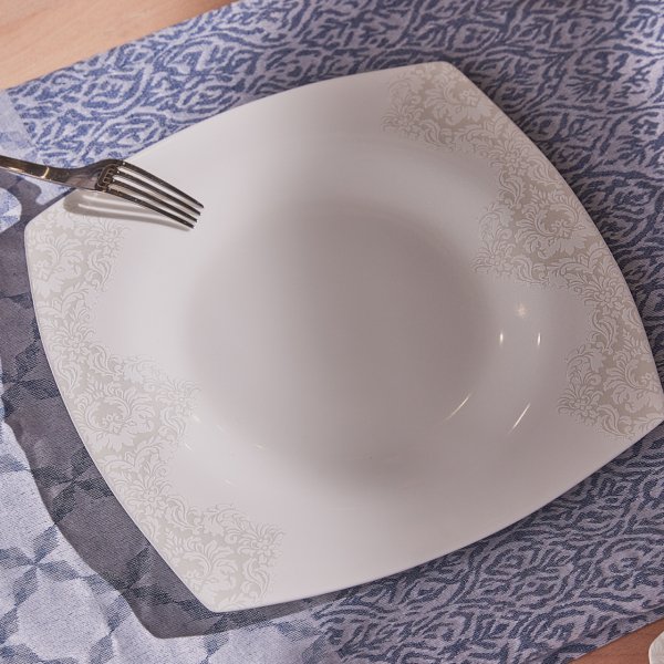 Karaca Fine Pearl Helen 26 Parça 6 Kişilik Kare İnci Kahvaltı/Servis Takımı