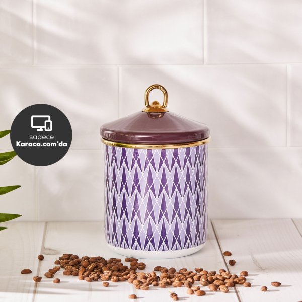Karaca Retro Purple Emaye Saklama Kabı Small