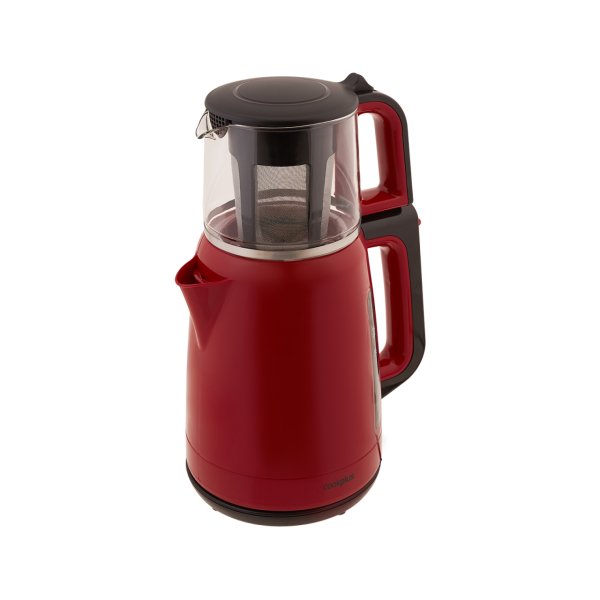 Cookplus 1501 Enerji Tasarruflu Kettle Çay Makinesi Retro Kırmızı