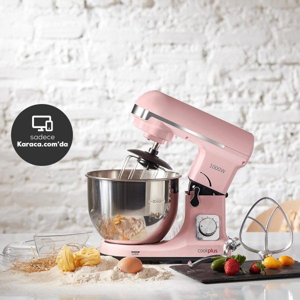 Cookplus Quick Chef 1001 Stand Mikser Pink Mutfak Şefi 1000W 5 Lt