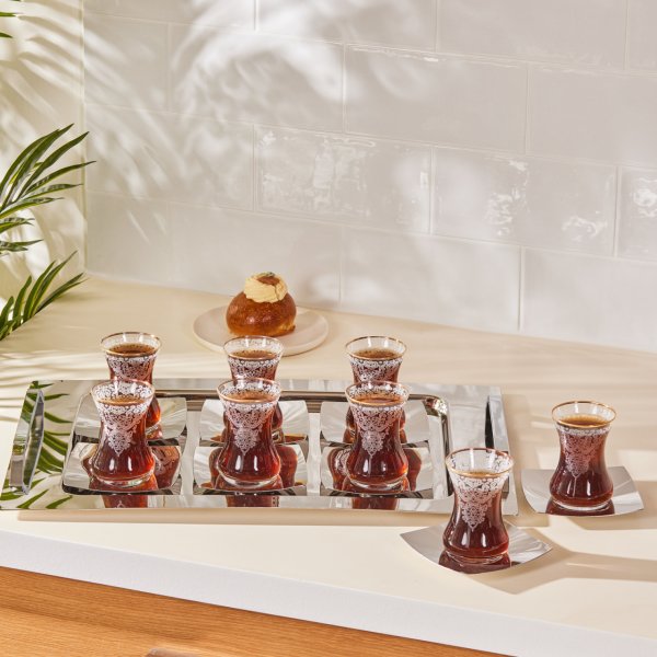 Karaca Flava 25 Parça Çelik Çay Seti