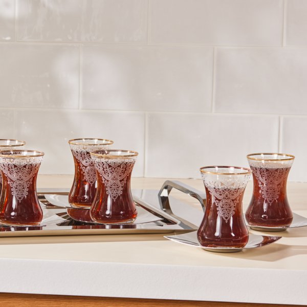 Karaca Flava 25 Parça Çelik Çay Seti