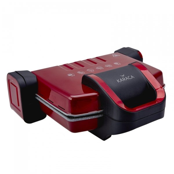 Karaca Future Granit Kırmızı Izgara ve Tost Makinesi 1800W