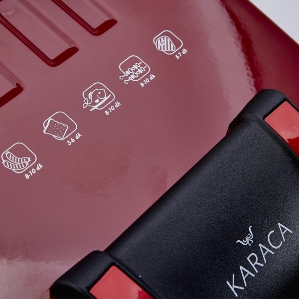 Karaca Future Granit Kırmızı Izgara ve Tost Makinesi 1800W