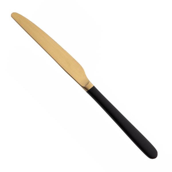 Jumbo 9400 18 Parça 6 Kişilik Titanyum Black Gold Çatal Kaşık Bıçak Seti