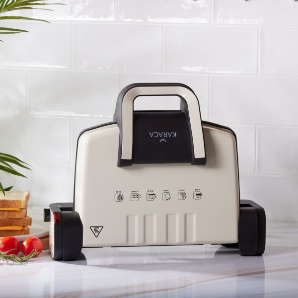 Karaca Future Granit Izgara ve Tost Makinesi Krem 1800W