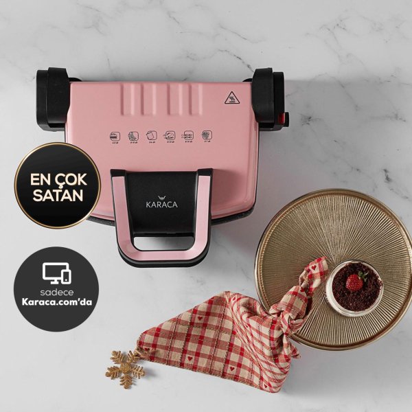 Karaca Future Granit Tost Makinesi Pembe 1800W