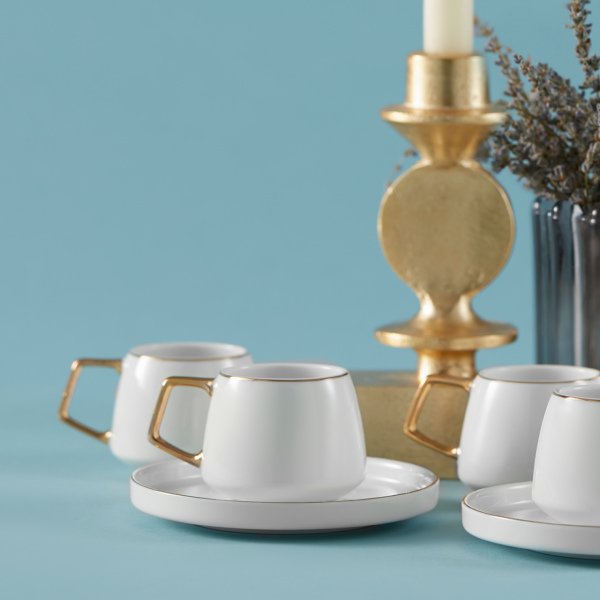 Karaca Saturn 6 Kişilik Kahve Fincanı Takımı 90 ml Gold
