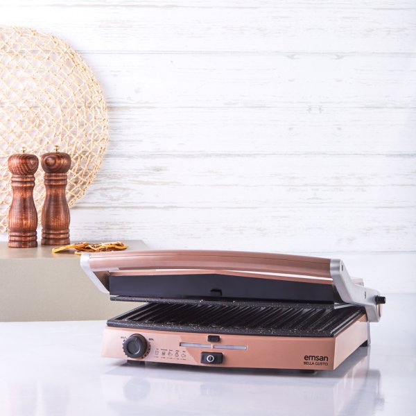 Emsan Bella Gusto 6 Dilim Ekmek Kapasiteli Granit Tost Makinesi Golden Pink