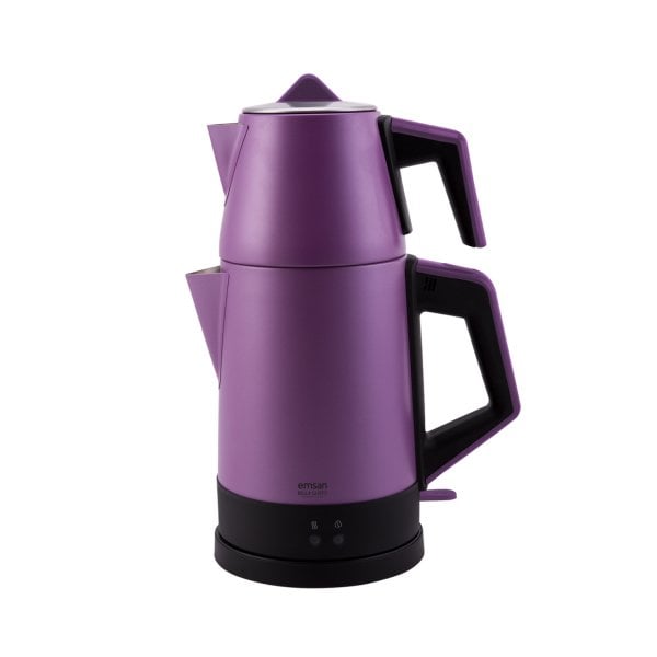 Emsan Bella Gusto Susuz Çalışma Emniyetli Elektrikli Çay Makinesi Violet