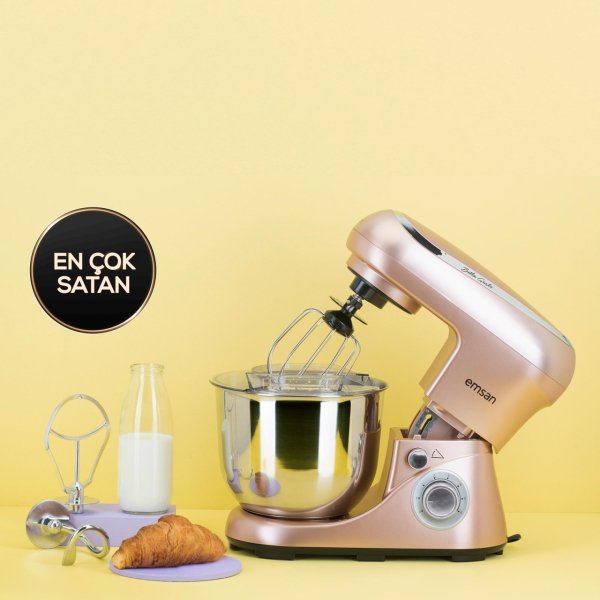 Emsan Bella Gusto Golden Pink Stand Mikser Mutfak Şefi 1300W 5 Lt