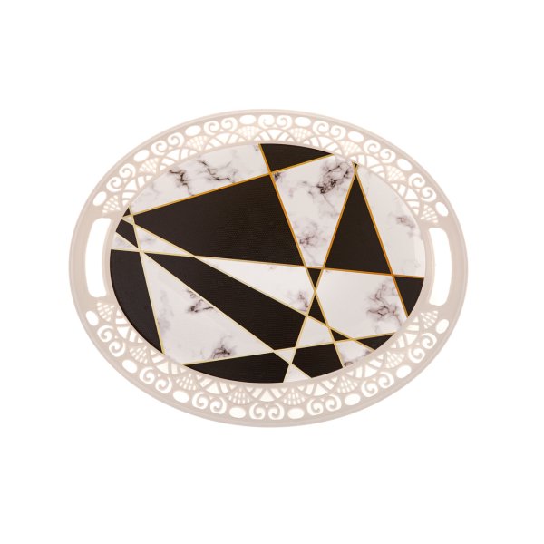 Karaca Geometrik Oval Tepsi
