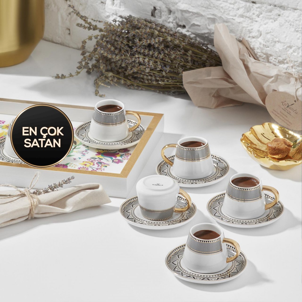 Karaca Globe 6 Kişilik Kahve Fincanı Takımı 90 ml