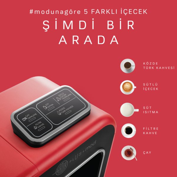 Karaca Hatır Plus Mod 5 in 1 Kahve Ve Çay Makinesi Kırmızı