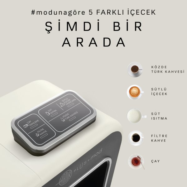 Karaca Hatır Plus Mod 5 in 1 Kahve Ve Çay Makinesi Krem