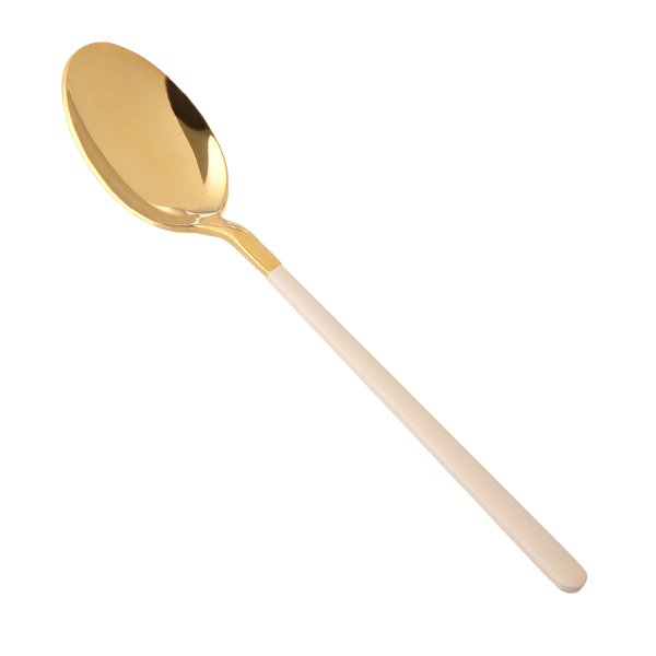Jumbo Paint Cream Titanyum Gold 18 Parça 6 Kişilik Çatal Kaşık Bıçak Takımı