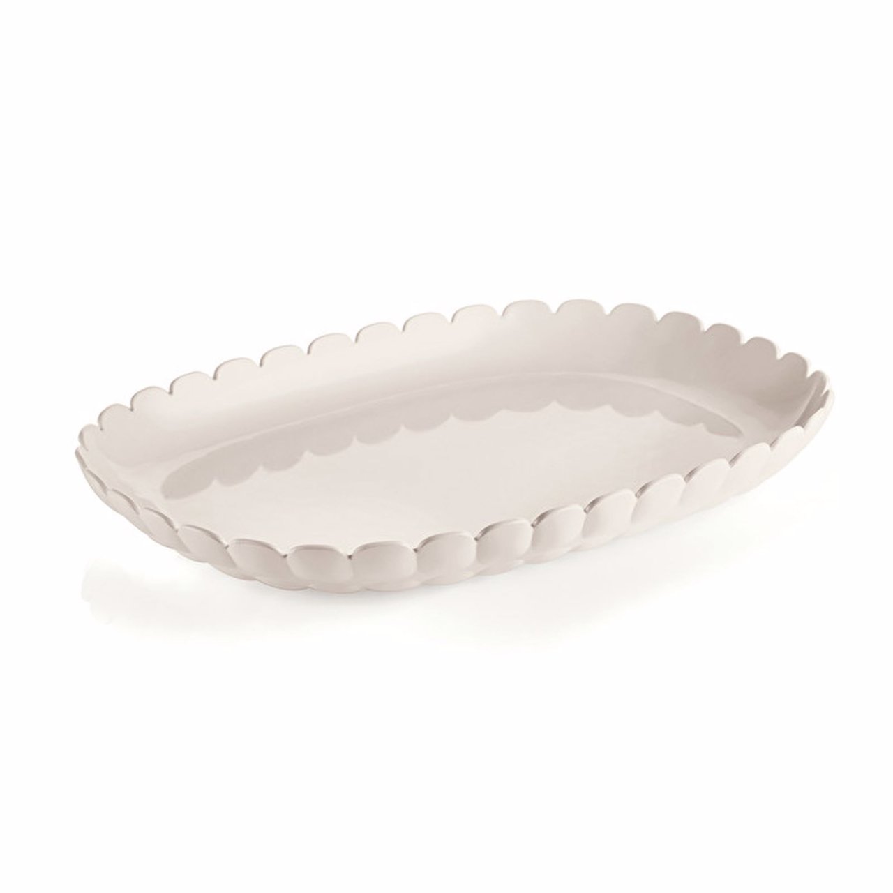 Guzzini Tiffany M Kayık Tabak Krem