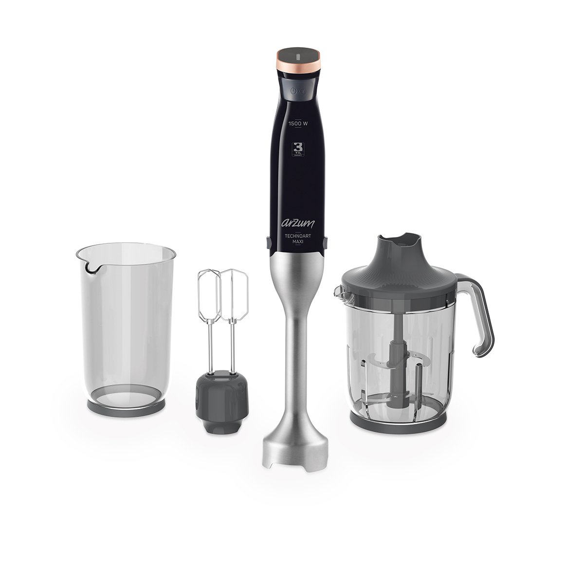 AR1065 Technoart Maxi El Blender Seti - Siyah