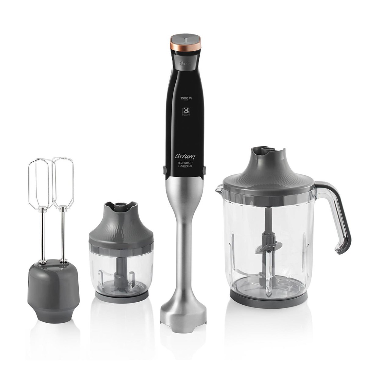 AR1070 Technoart Maxi Plus Blender Set - Siyah